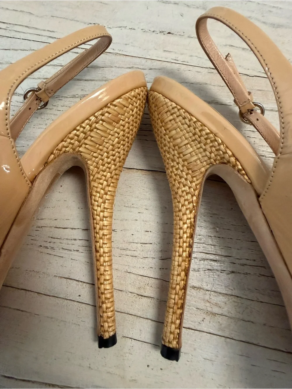 Gucci Peep Toe Platform Heels sling back size 35.5